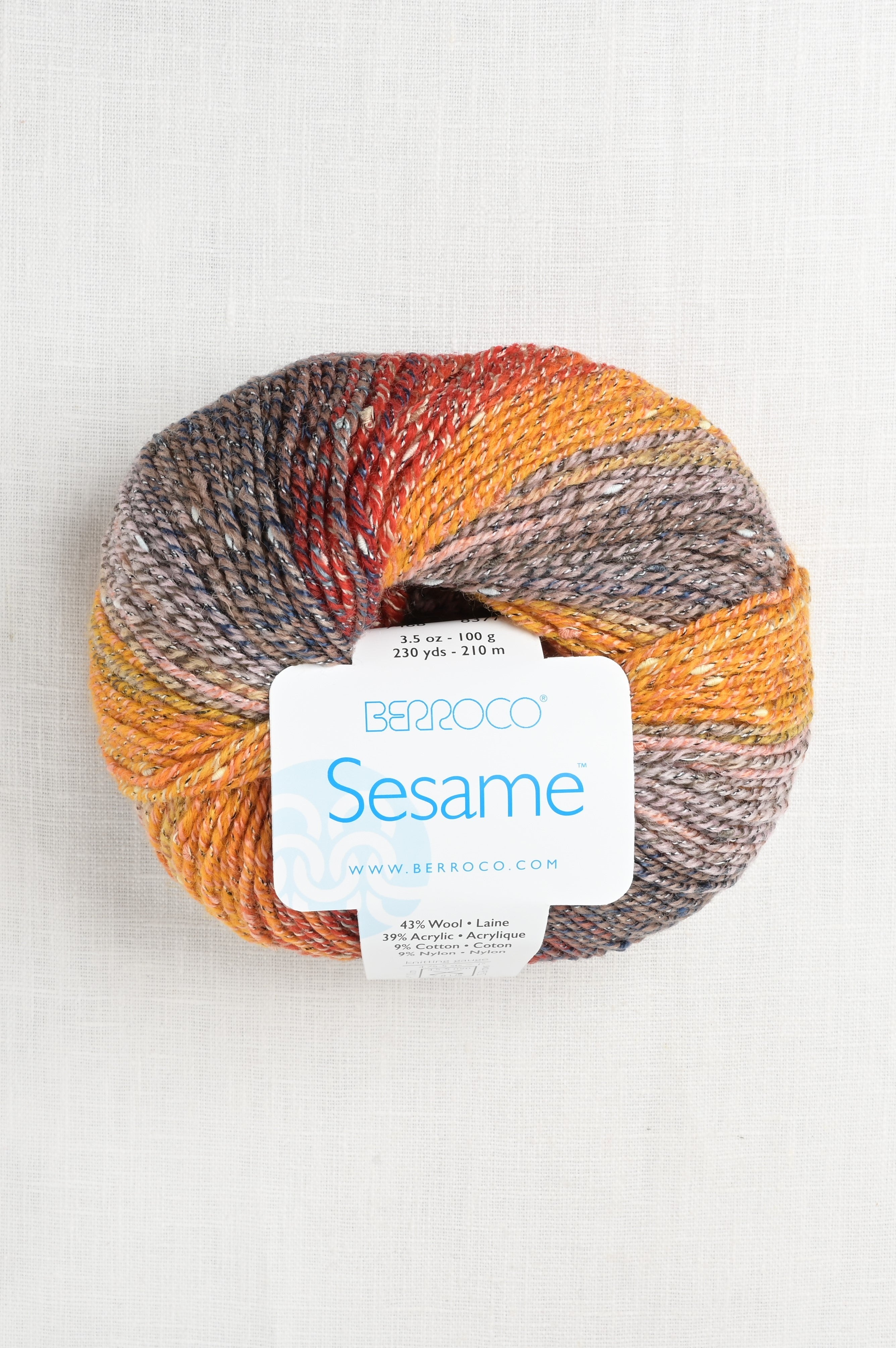 Sesame Yarn from Berroco. An worsted weight self striping yarn with fl –  Idea Studio - La Grange IL