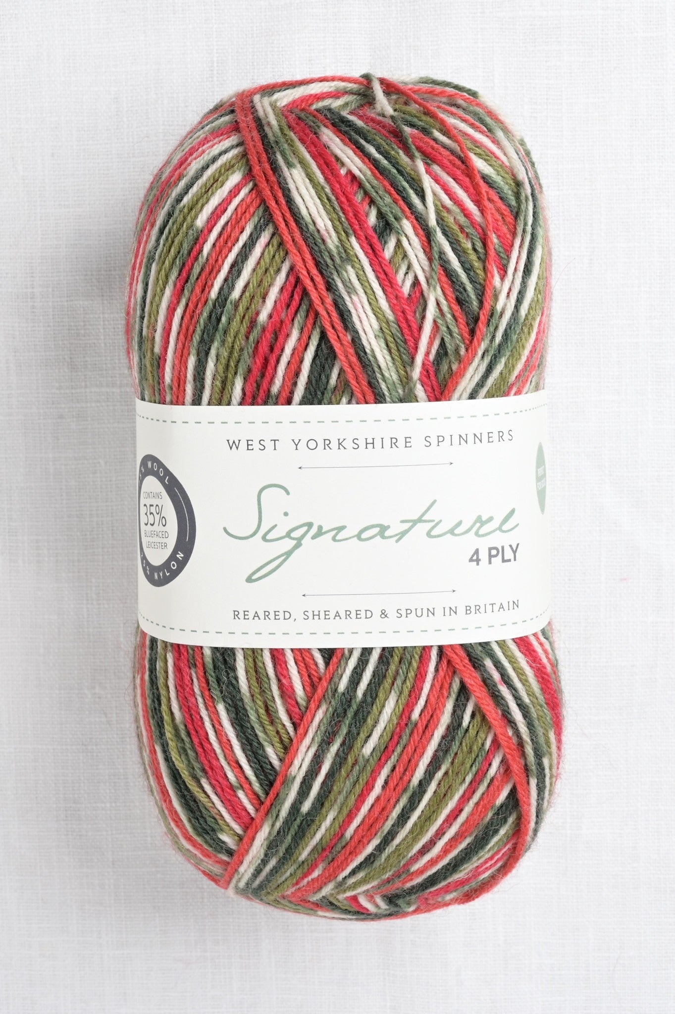 100% Acrylic Yarn, Worsted, Holly Jolly - 4 Pack