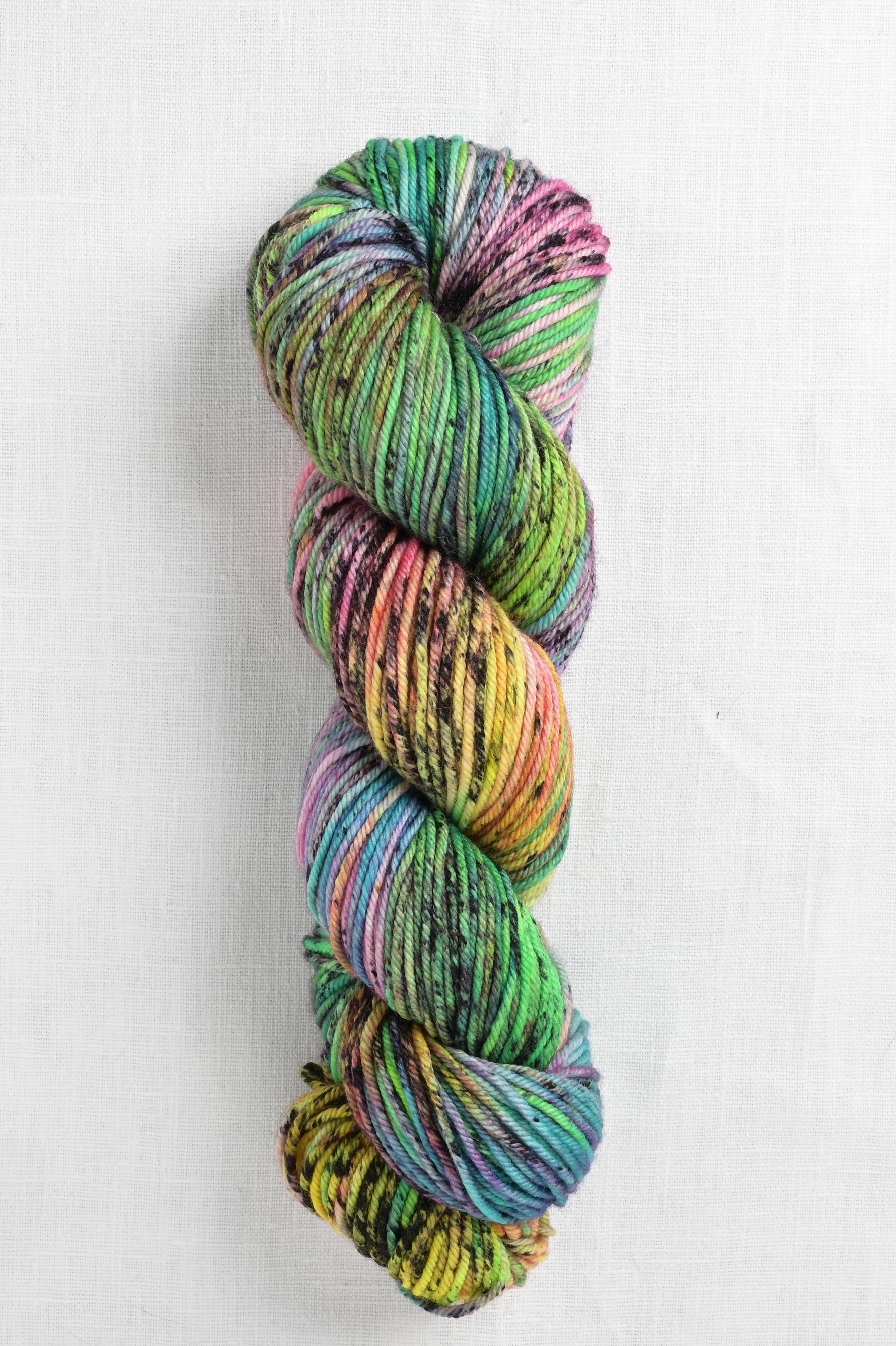 Multi-colored variegated yarn. Skeins background