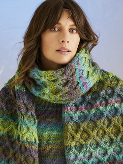 10706 Kelp Sleeve Sweater & Scarf by Sirdar