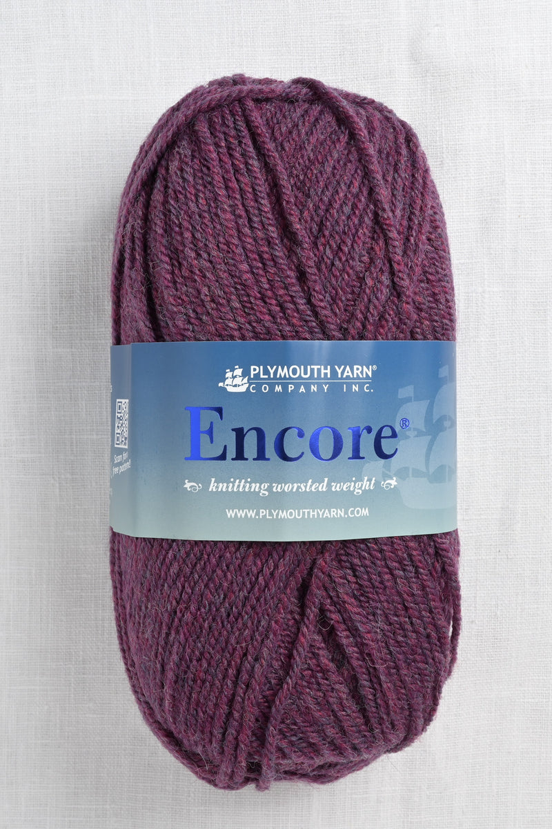 Plymouth Encore Worsted 355 Garnet Mix