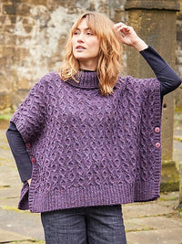 Roll Neck Poncho 10148 by Sirdar