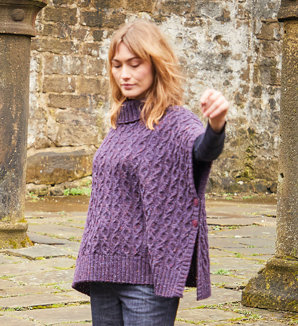 Roll Neck Poncho 10148 by Sirdar