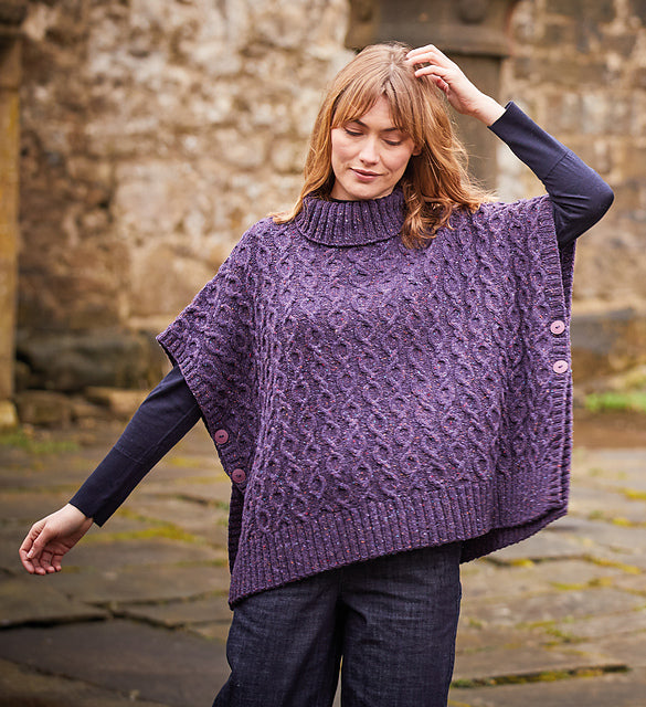 Roll Neck Poncho 10148 by Sirdar