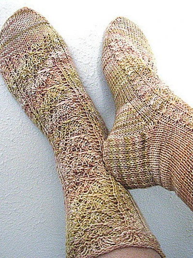 Elves and Elms Socks by Jean Knapp