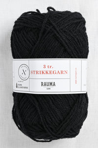 Rauma 3-Ply Strikkegarn 136 Black