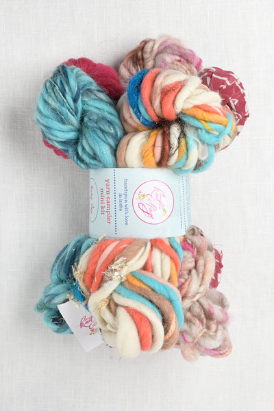 Knit Collage Mini Skein Sampler Set Ruby Sky