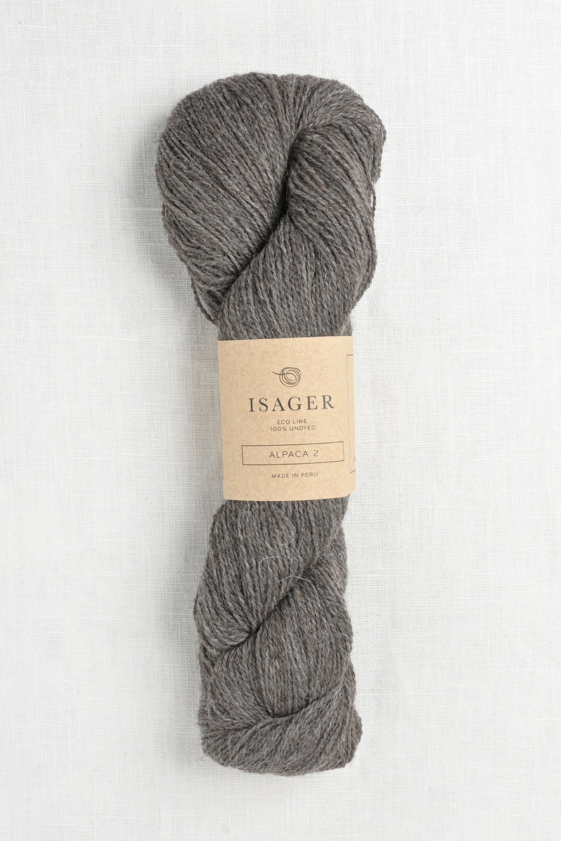 Isager Alpaca 2 E4S Dark Grey Heather Undyed