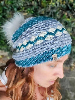 Dancing Diamonds Beanie by Jessica Harnwell