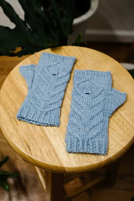 Chickering Sage Mitts by Grace Akhrem