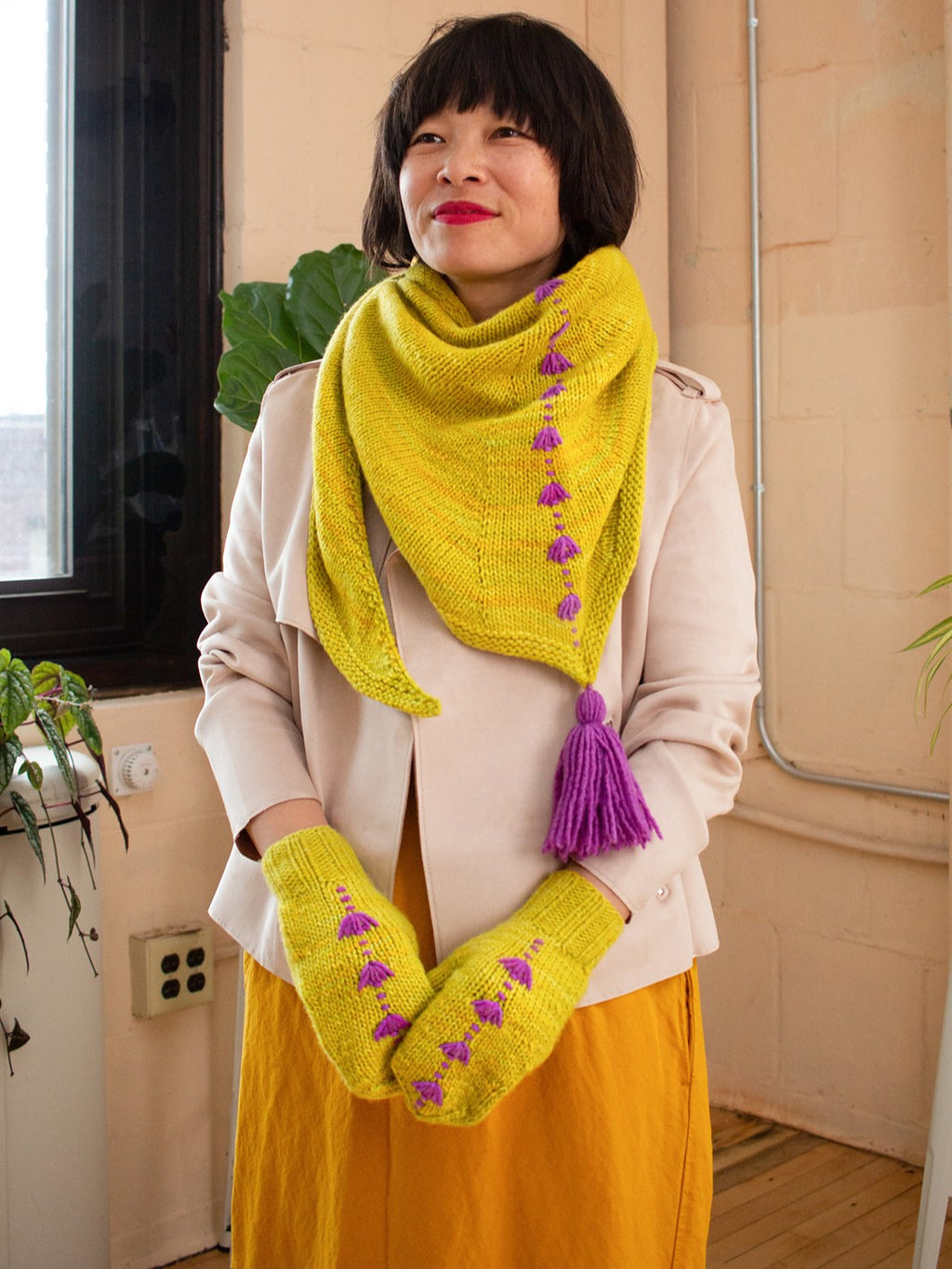 Raya Shawl + Mitts by Stephanie Earp