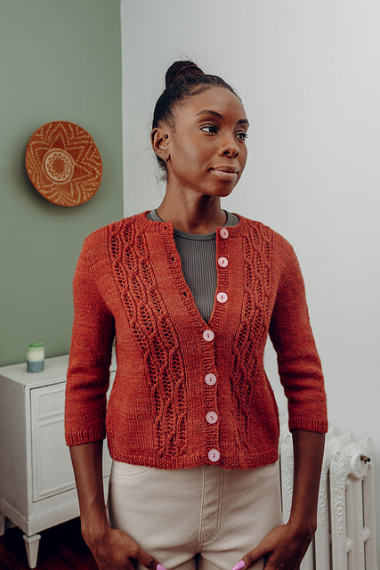 Licorice Lace Cardigan by Julia Farwell-Clay