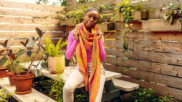 Penny Candy Shawl by Julia Farwell-Clay