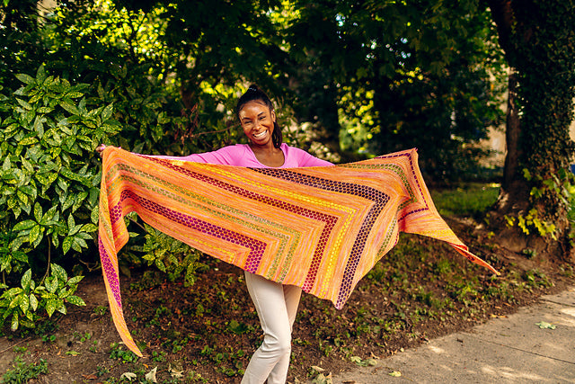 Penny Candy Shawl by Julia Farwell-Clay