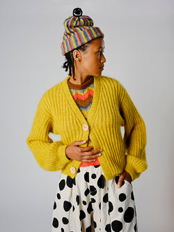 Brioche Bubble Cardigan by Lindsay Degen