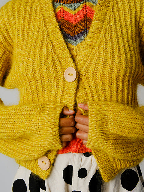 Brioche Bubble Cardigan by Lindsay Degen