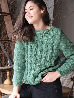 Textured Panel Pullover by Noro