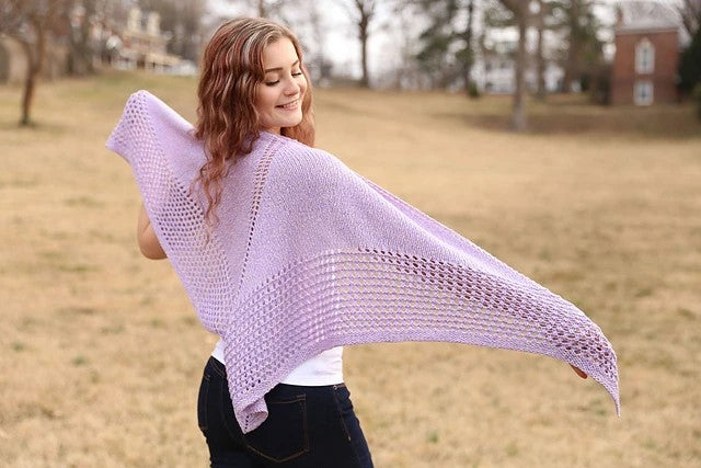 3371 Lace Bordered Shawl by Plymouth Yarn Design Studio