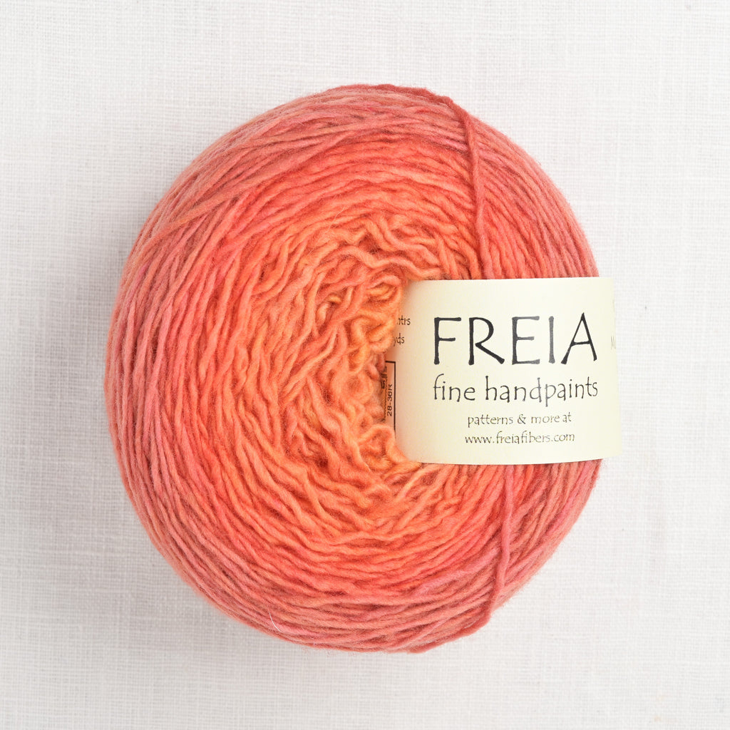 Freia Fingering Shawl Ball Orange Crush