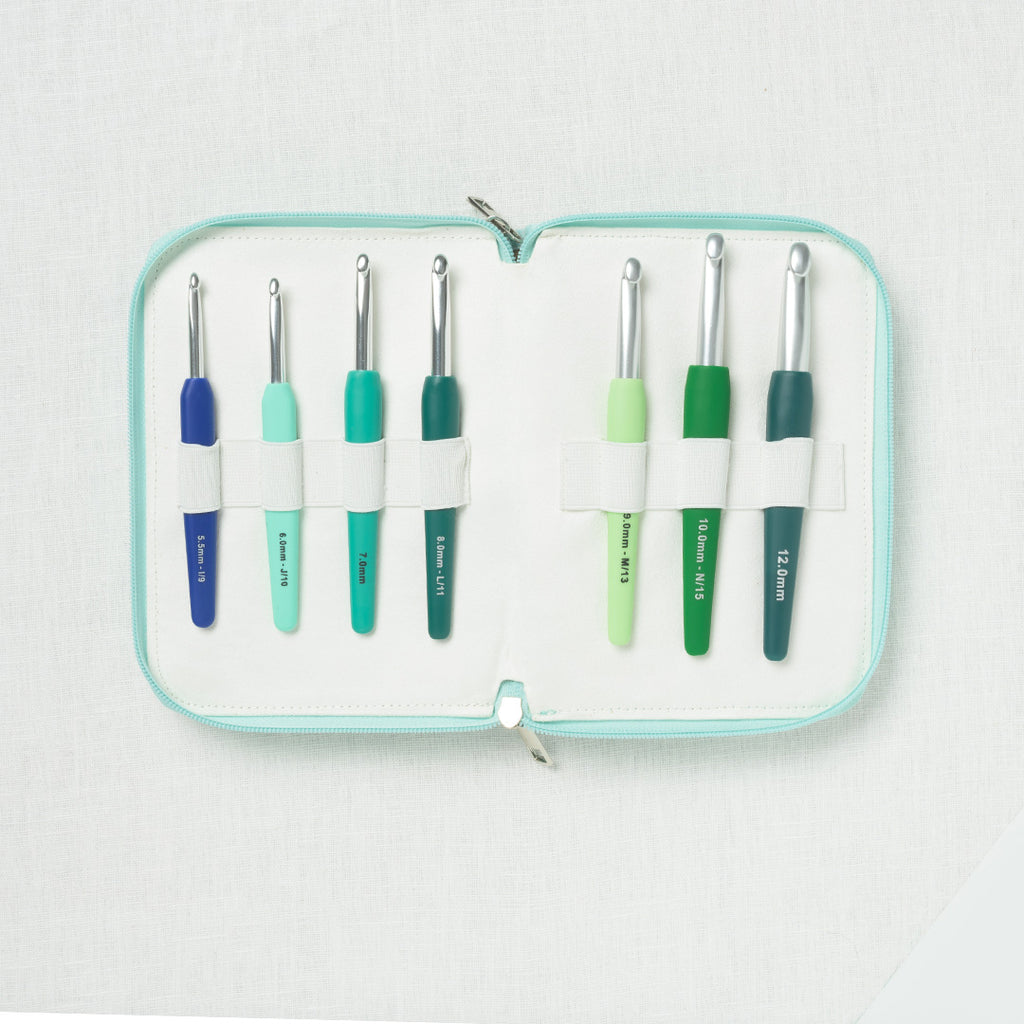 KnitPro Waves 2.0 Grande Single Ended Crochet Hook Set