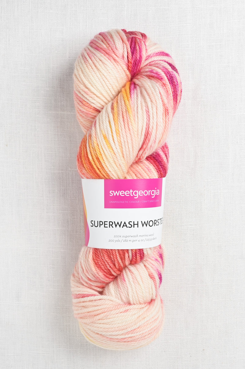 Sweet Georgia Superwash Worsted Rose Day