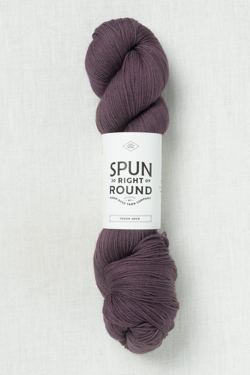 Spun Right Round Tough Sock Eggplant