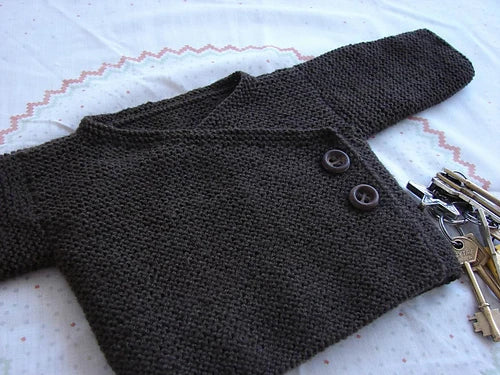 Garter Stitch Baby Cardigan by Joji Locatelli