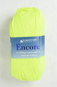 Plymouth Encore Worsted 476 Neon Yellow