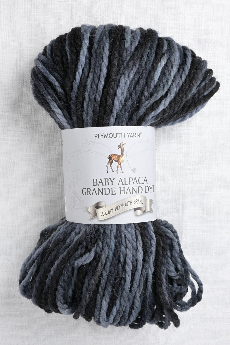 Plymouth Baby Alpaca Grande Hand Dye 29 Black Grey Mix