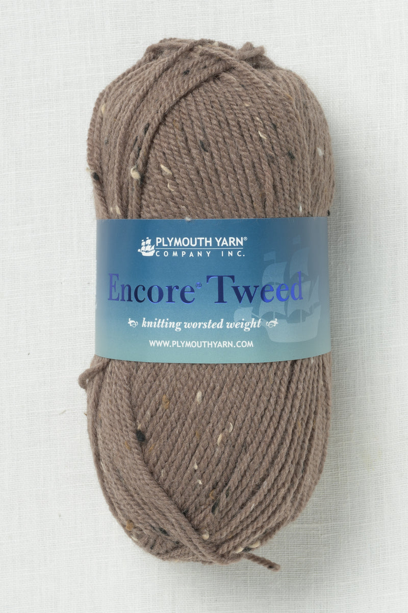 Plymouth Encore Worsted Tweed 1204 Brownstone