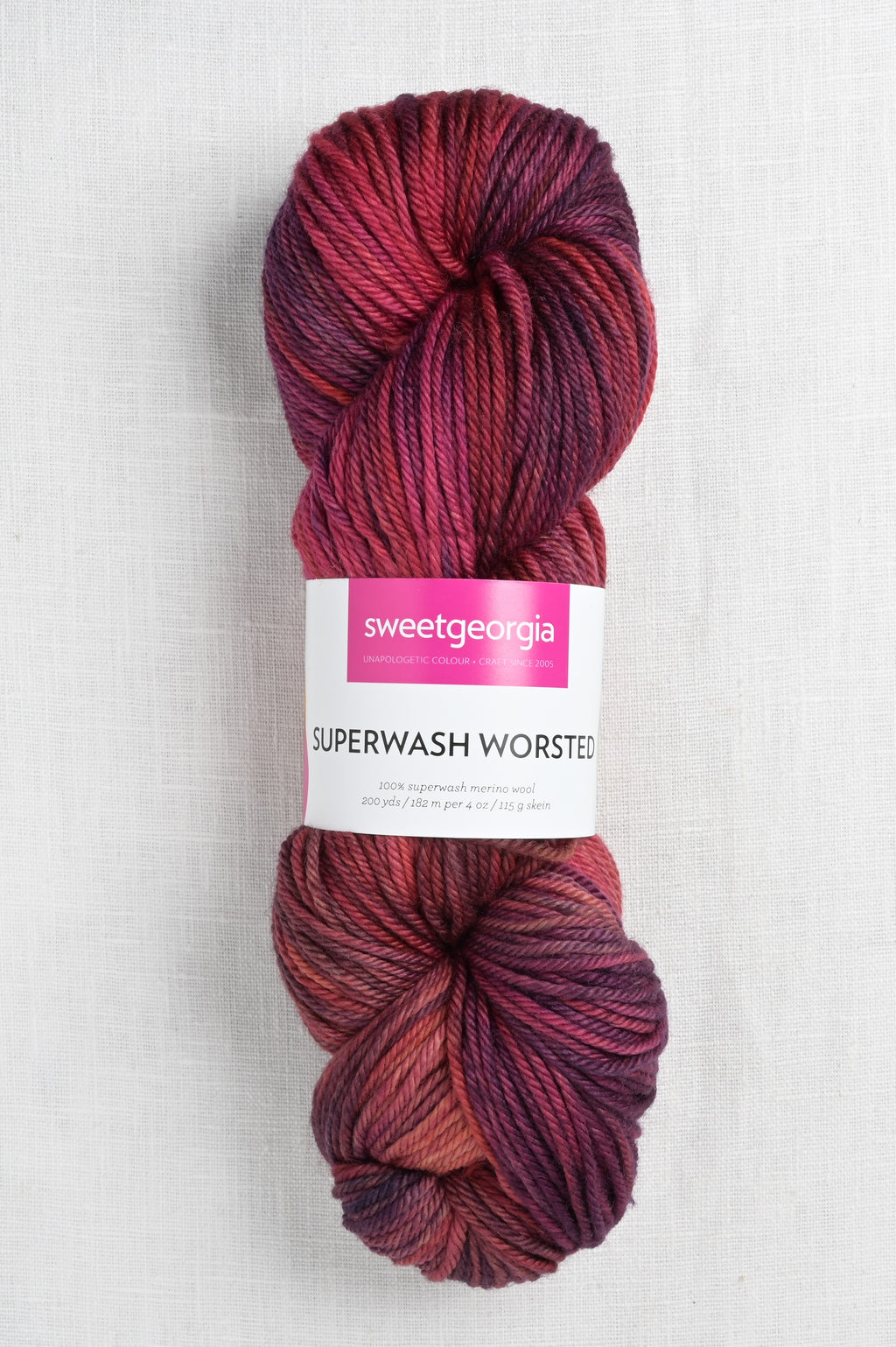 Sweet Georgia Superwash Worsted Strawberry Tea