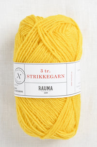 Rauma 3-Ply Strikkegarn 125 Yellow