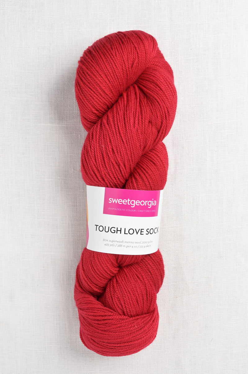 Sweet Georgia Tough Love Sock Cherry