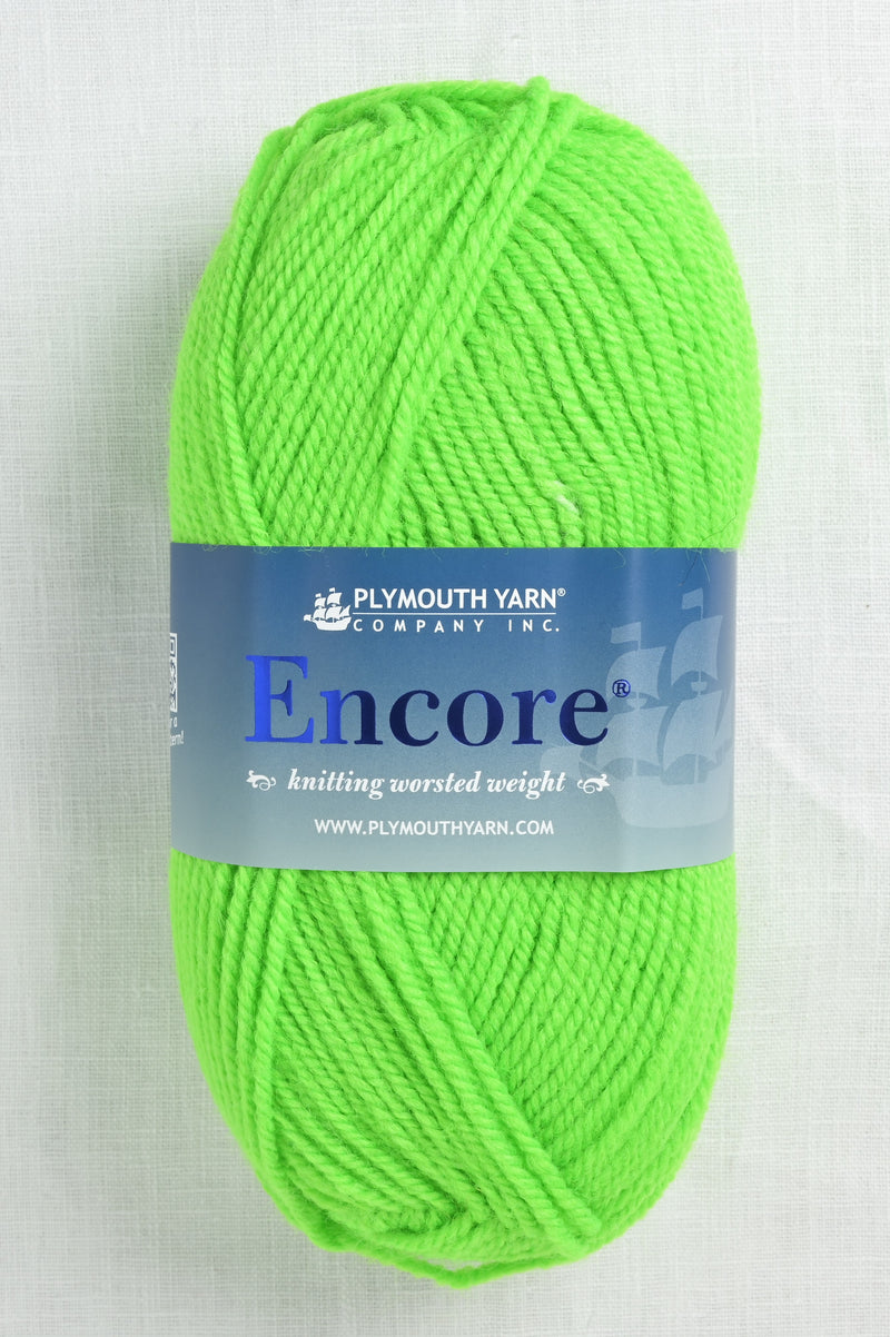 Plymouth Encore Worsted 477 Neon Green