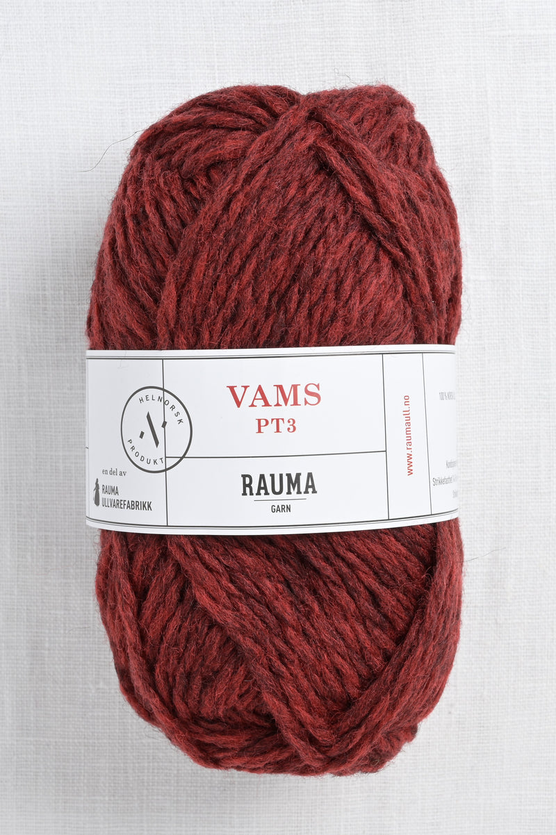 Rauma Vamsegarn 400 Red Dark Heather