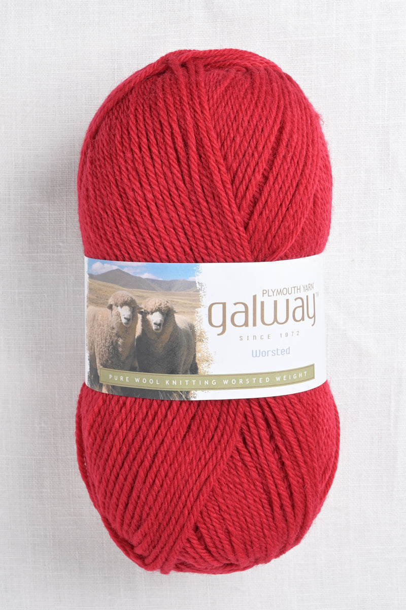 Plymouth Galway Worsted 44 Cherry Red