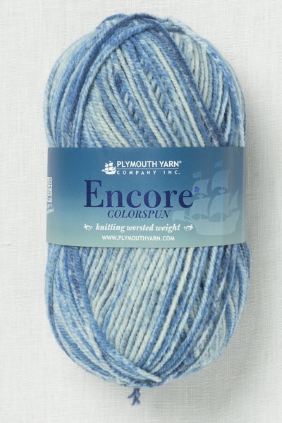 Plymouth Encore Worsted Colorspun 7201 Denim Spray