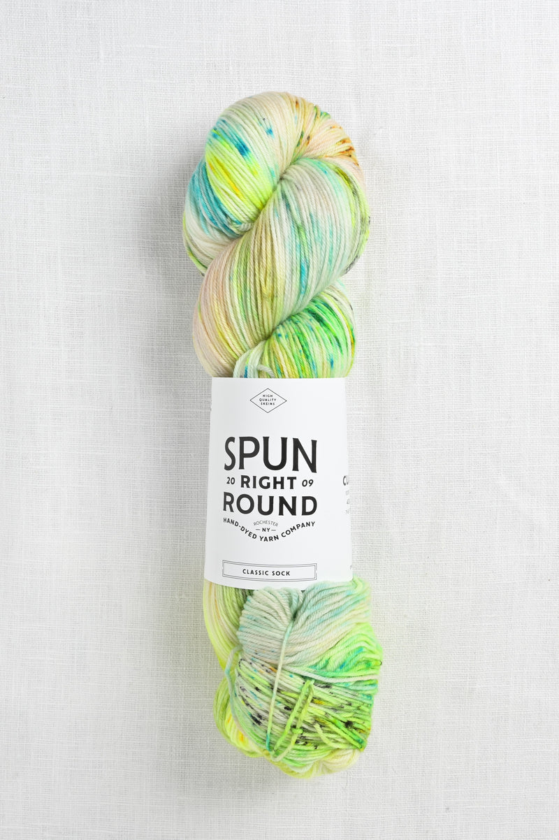 Spun Right Round Merino Aran Parakeet Feet