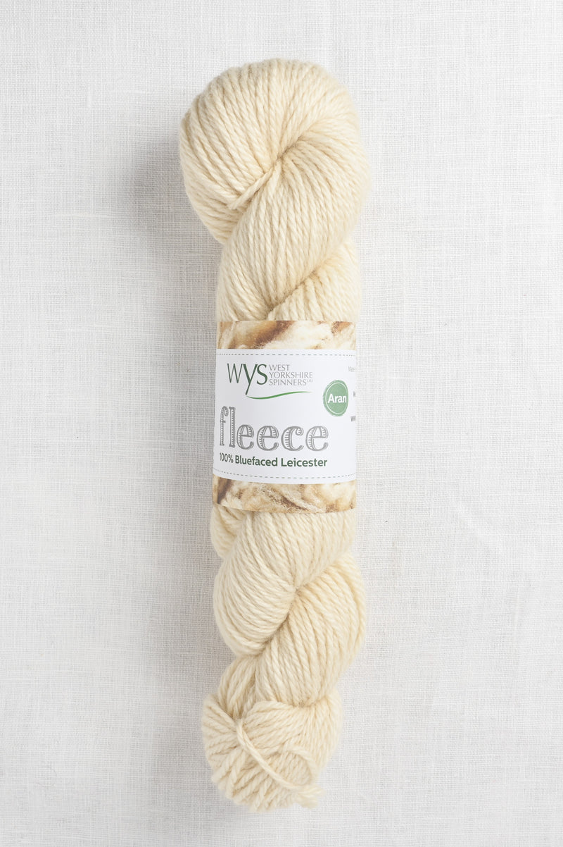 WYS Fleece Bluefaced Leicester Aran 001 Ecru