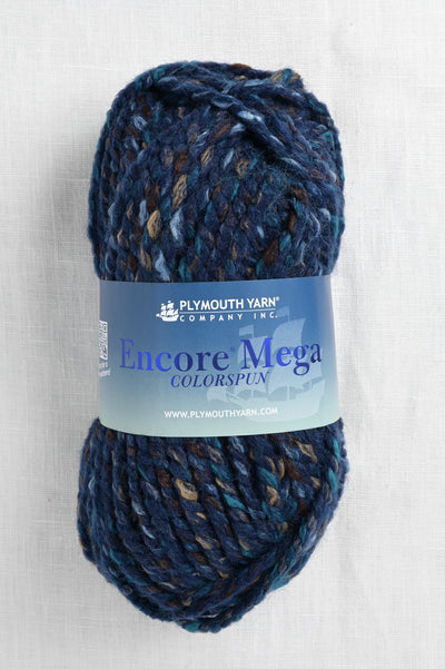 Plymouth Encore Mega Colorspun 7167 Navy Mix