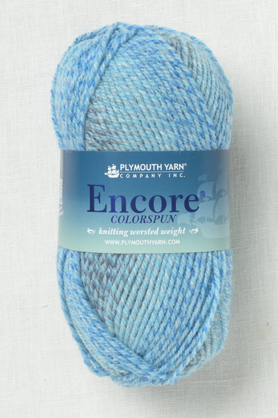 Plymouth Encore Worsted Colorspun 7827 Multi Blue Drift