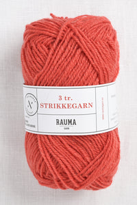 Rauma 3-Ply Strikkegarn 157 Coral Red