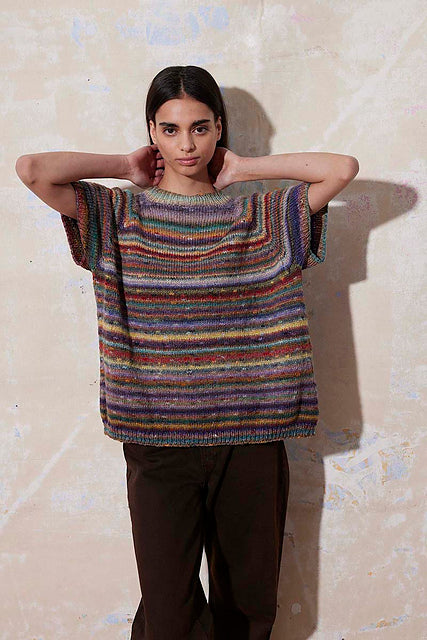 Top down sweater Withney by LANGYARNS SWITZERLAND