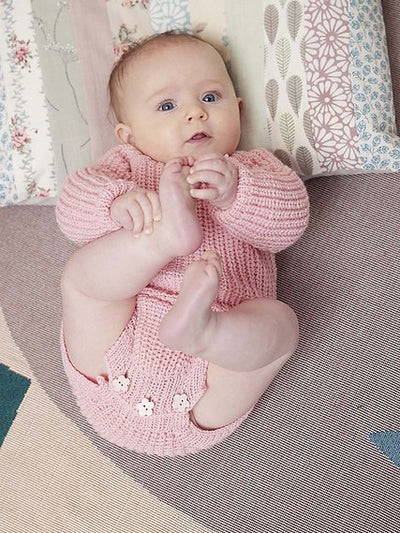 Long-sleeved Romper Isla by LANGYARNS SWITZERLAND