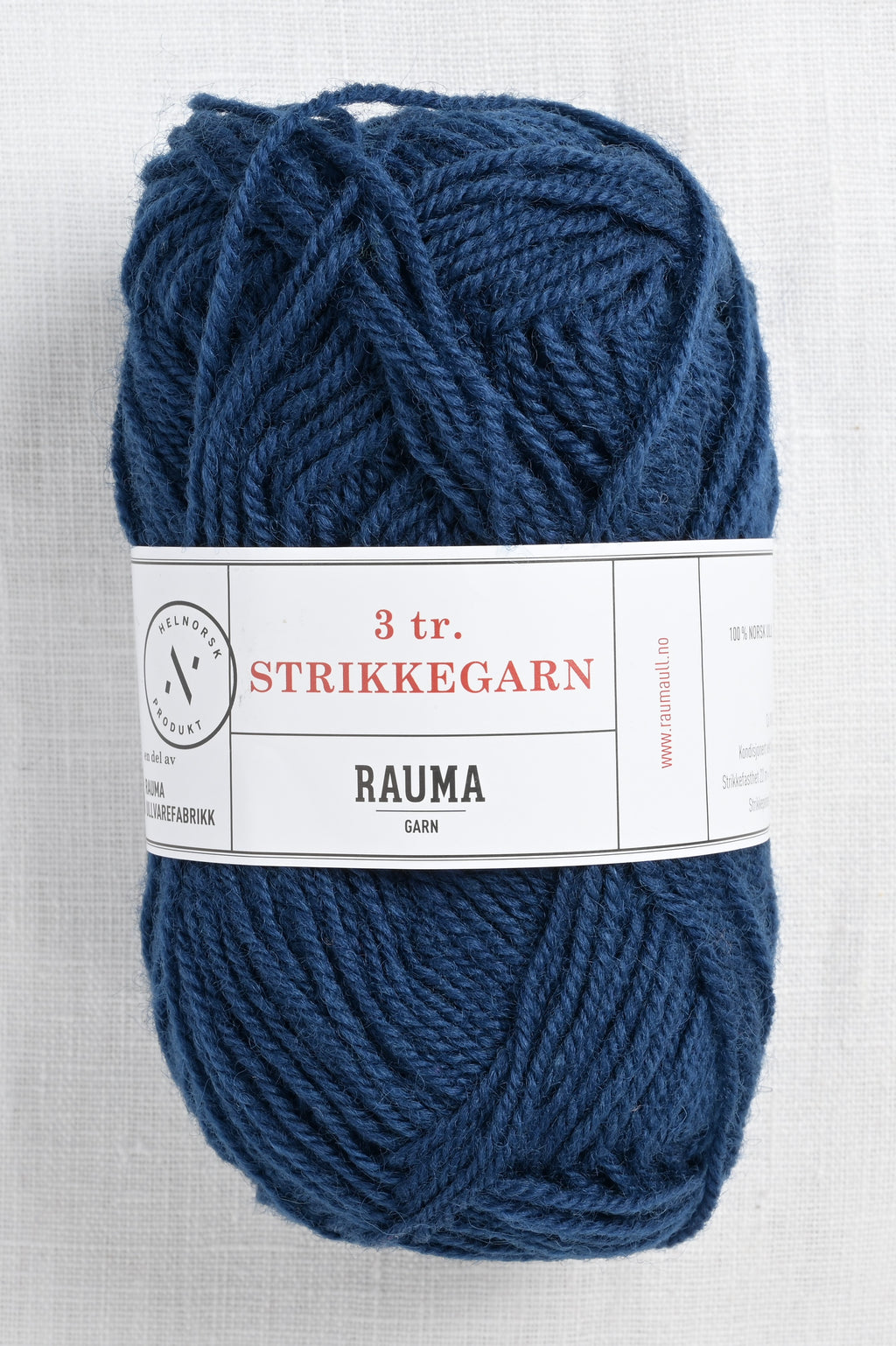 Rauma 3-Ply Strikkegarn 147 Dark Farmer Blue