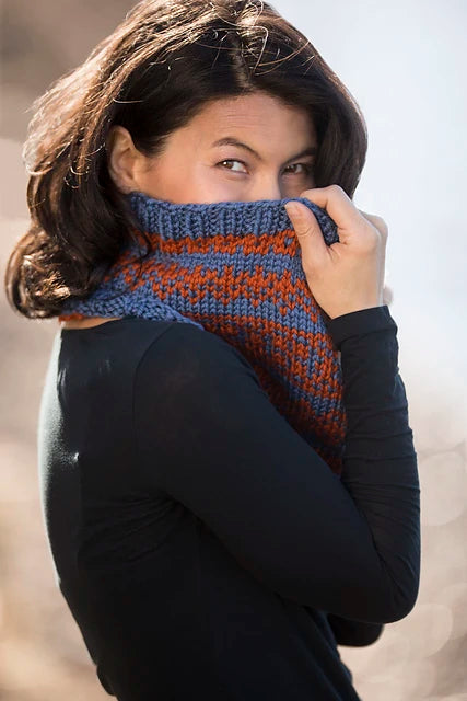 Easy Peasy Stranded Cowl by Shannon Dunbabin