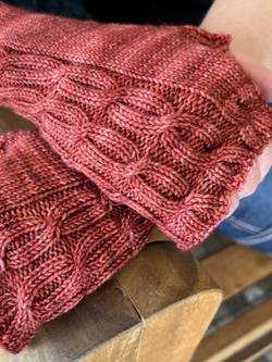 Cable Twist Mitts by Rachel Wolfe