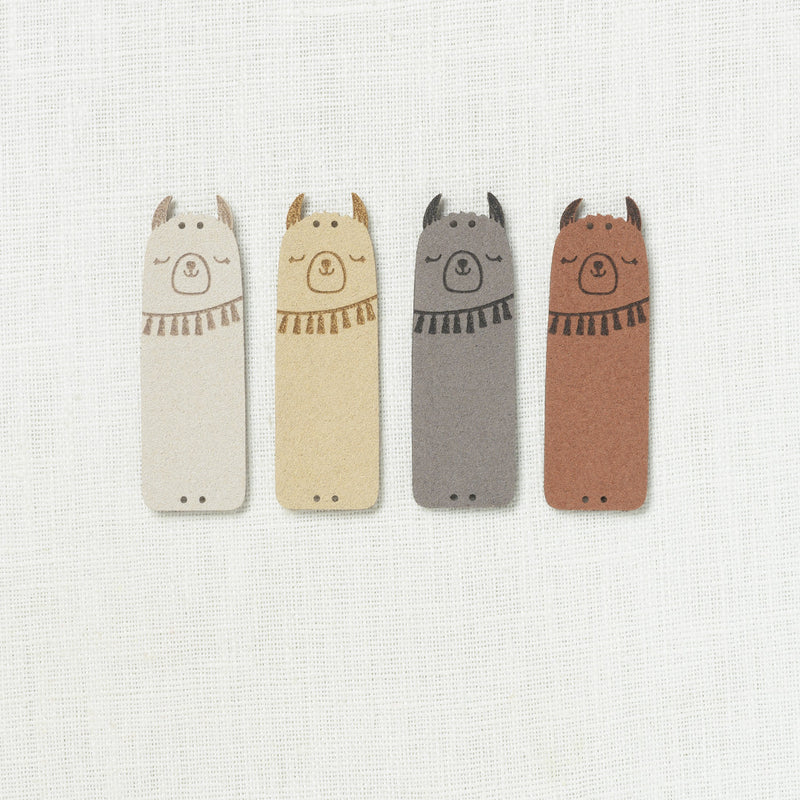 Fox & Pine Faux Suede Llama Foldover Tags Neutrals, 4 ct.