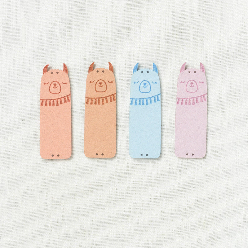 Fox & Pine Faux Suede Llama Foldover Tags Pastels, 4 ct.