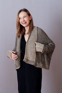 Crosshatch Cardigan by Nina Holubcova